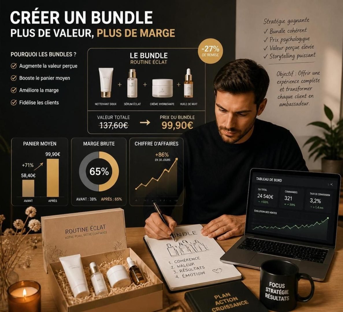 Bundle: la stratégie simple pour monter la valeur perçue et la marge 1 découvrez comment le bundle peut augmenter facilement la valeur perçue de vos produits et optimiser votre marge bénéficiaire grâce à une stratégie simple et efficace.