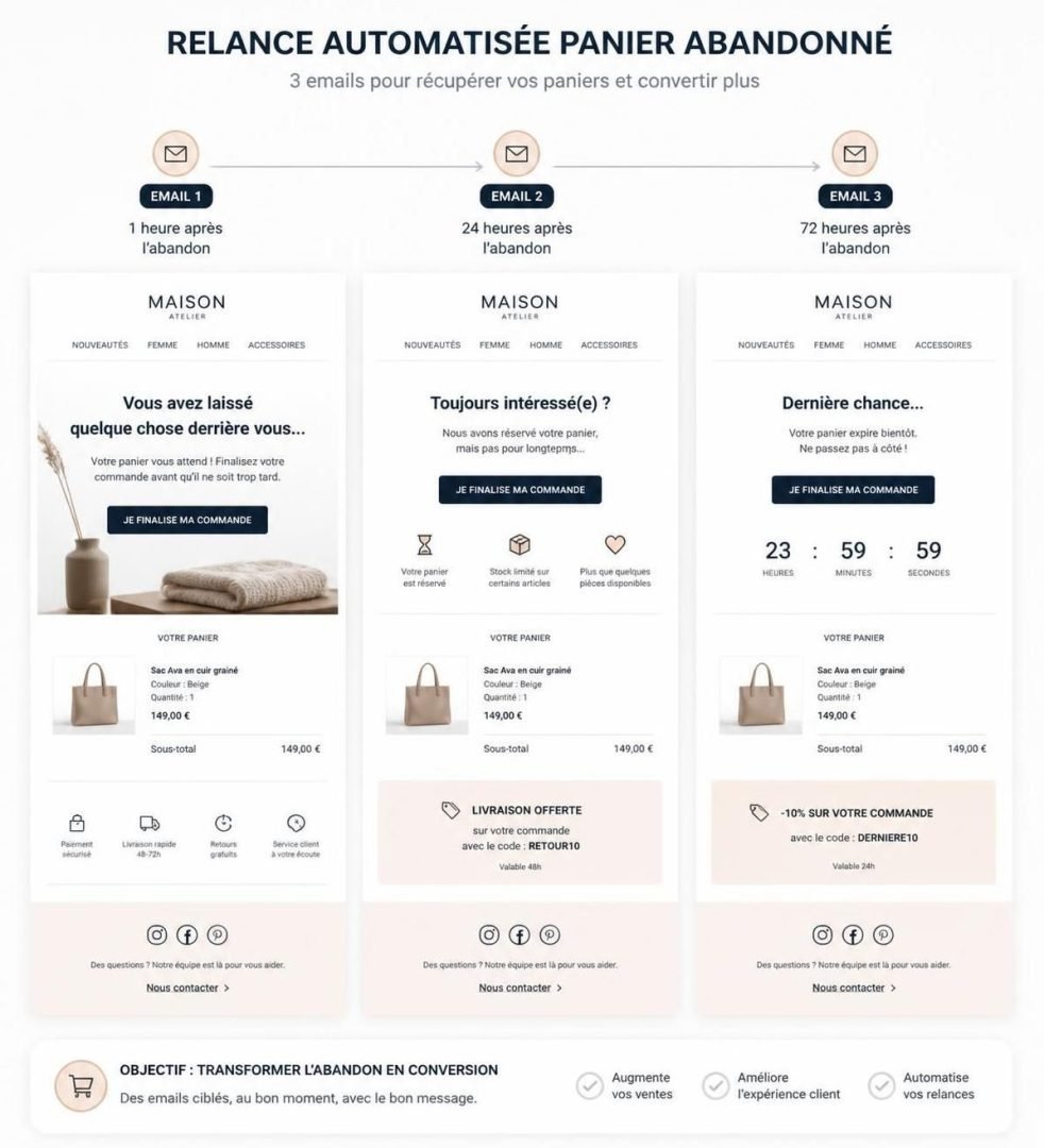 Abandon panier: la séquence qui récupère des ventes sans codes promo à répétition 1 découvrez comment récupérer efficacement vos ventes abandonnées grâce à une séquence sans utiliser de codes promo à répétition. optimisez votre stratégie e-commerce et boostez vos conversions.