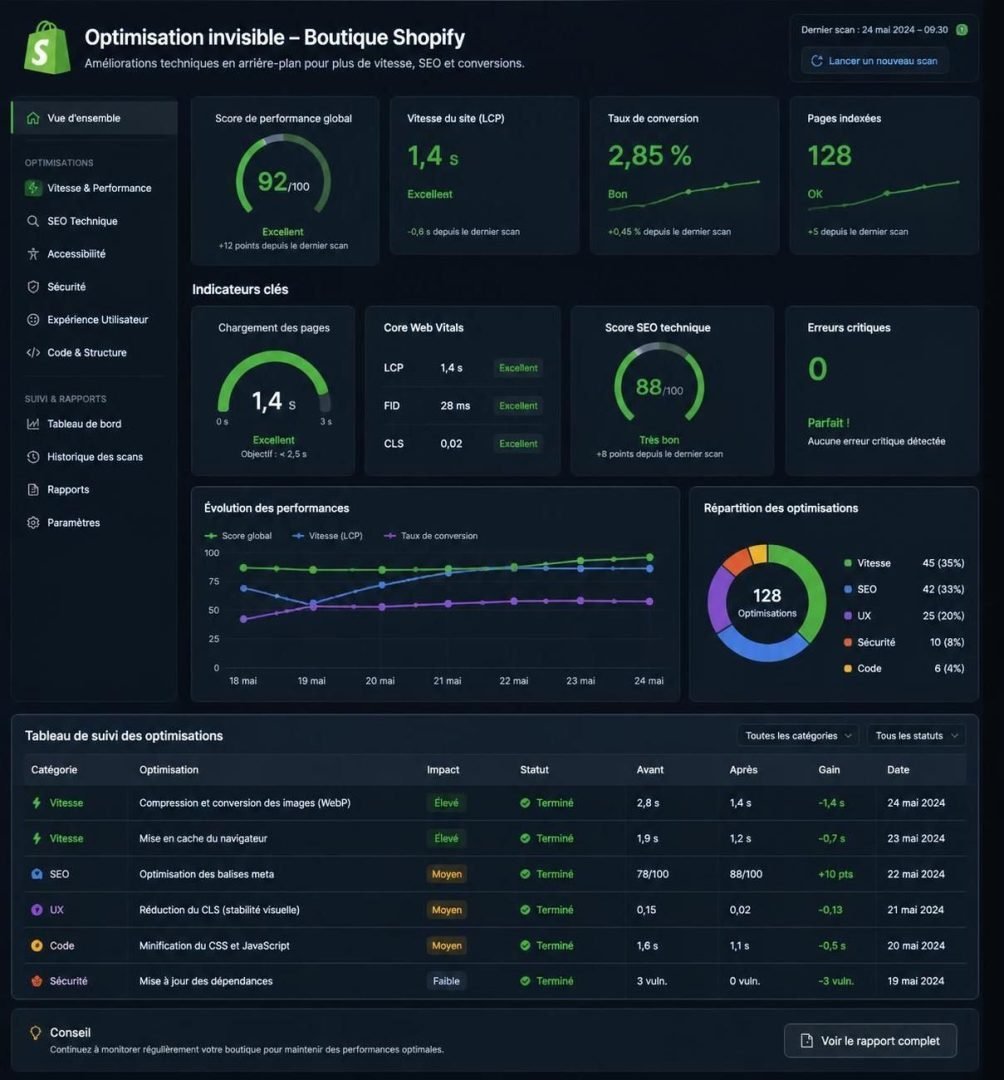 Shopify: les réglages “invisibles” qui améliorent la conversion (vitesse, checkout, mobile) 1 découvrez les réglages essentiels mais souvent négligés sur shopify qui boostent la conversion de votre boutique en optimisant la vitesse, le processus de paiement et l'expérience mobile.